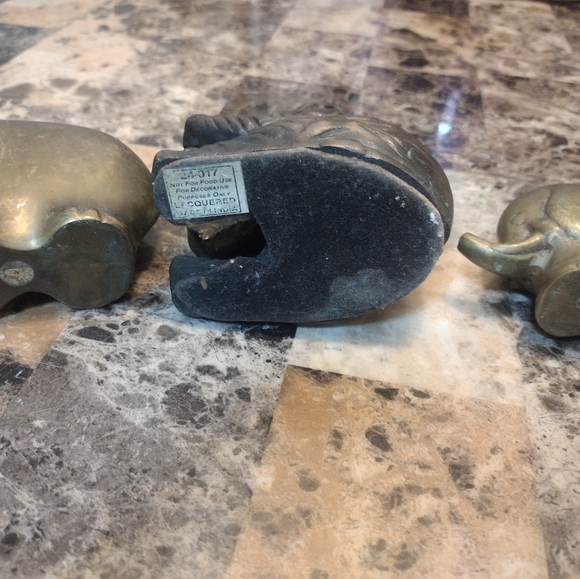 Elephant metal statues lot of three - Picture 6 of 6